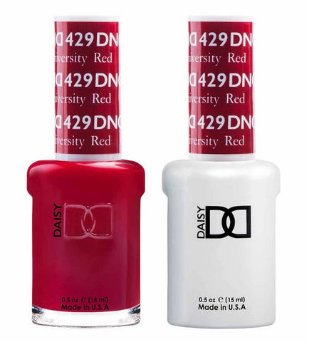 DND Gel matching Lacquer Duo #429 BOSTON UNIVERSITY RED