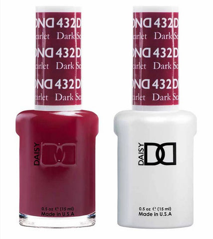 DND Gel matching Lacquer Duo #432 DARK SCARLET