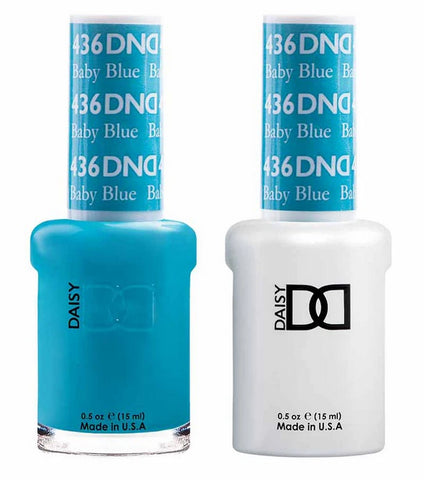 DND Gel matching Lacquer Duo #436 BABY BLUE