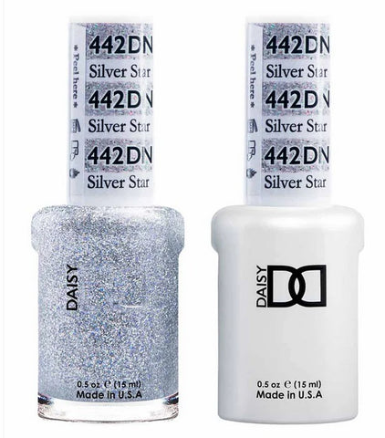 DND Gel matching Lacquer Duo #442 SILVER STAR