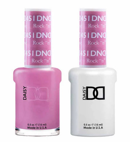 DND Gel matching Lacquer Duo #451 ROCK "N" ROSE