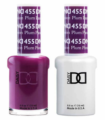 DND Gel matching Lacquer Duo #455 PLUM PASSION